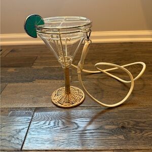 Wai Wai Crystal Margarita Drink-Shaped Crossbody Bag with Woven Base